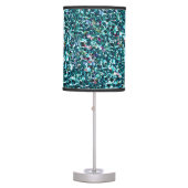Beachy Aqua Blue Faux Sequins Table Lamp (Front)