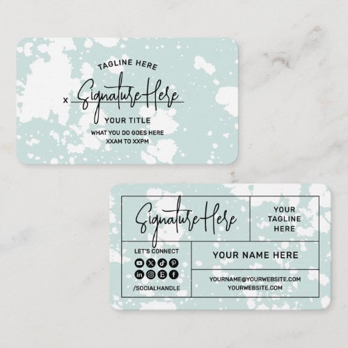 Beachy Bleached Tie-Dye Business Cards
