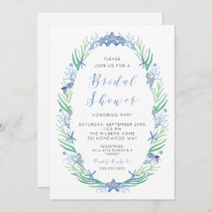 Beachy Bridal Shower Invitation