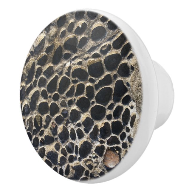 Beachy Bubbly Rocks  Ceramic Knob (Right)