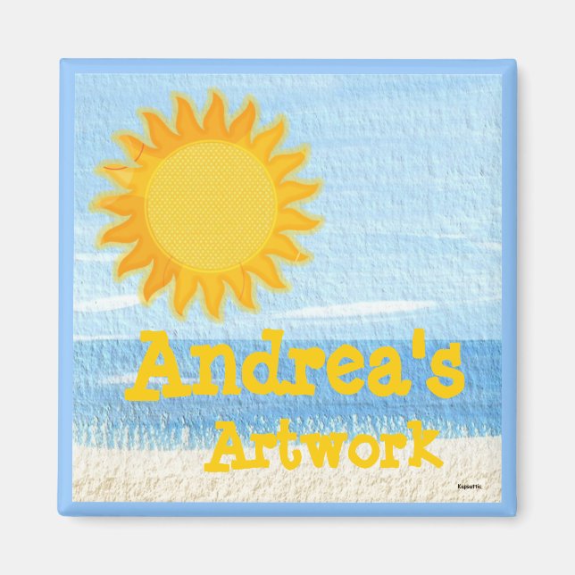 Beachy Childs Artwork Magnet (Front)