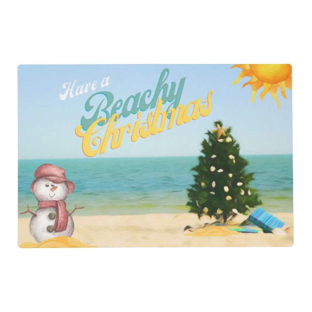 Beachy Christmas Bliss Placemat (Front)