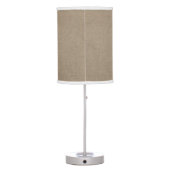 Beachy Coastal White Starfish & Faux Burlap Table Lamp (Back)