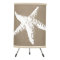 Beachy Coastal White Starfish & Faux Burlap