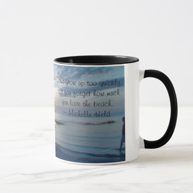 Beachy Coffee Mug with Inspirational Quote (Right)