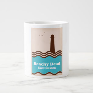 Beachy head East Sussex travel poster Giant Coffee Mug