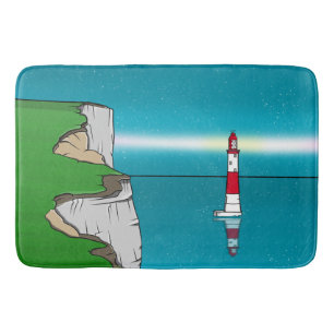 Beachy Head lighthouse English Channel Bath Mat