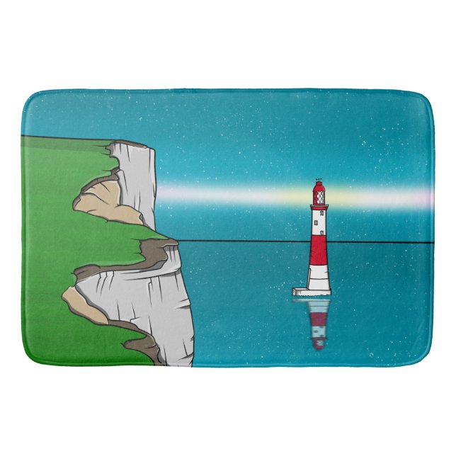 Beachy Head lighthouse English Channel Bath Mat (Front)