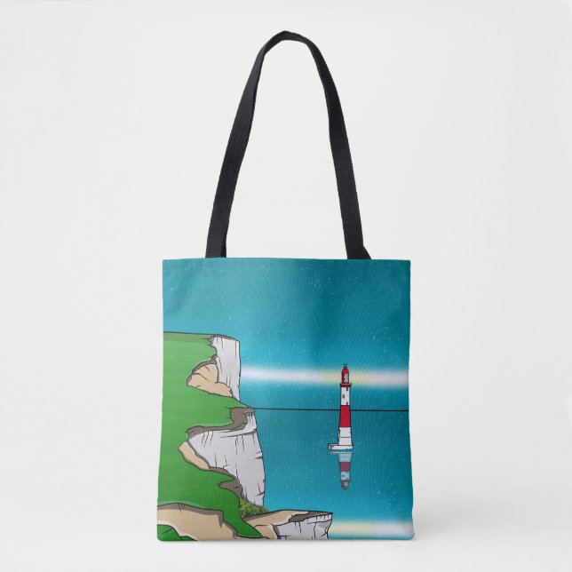 Beachy Head lighthouse English Channel Tote Bag (Front)