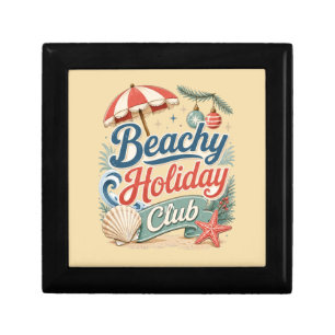 Beachy Holiday Club Retro Coastal Christmas Gift Box