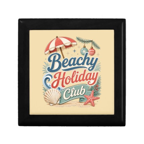 Beachy Holiday Club Retro Coastal Christmas Gift Box