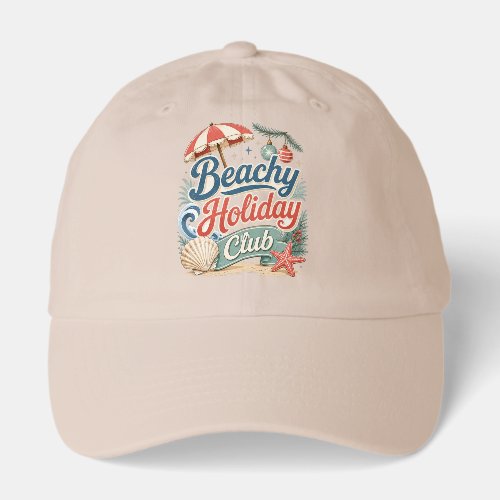 Beachy Holiday Club Retro Coastal Christmas Hat