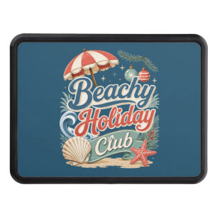 Beachy Holiday Club Retro Coastal Christmas Hitch Cover