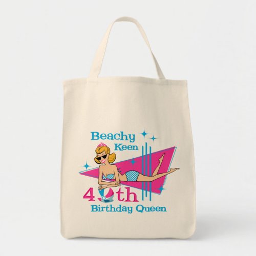 Beachy Keen 40th Birthday Tote Bag