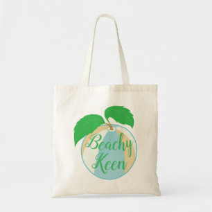 "Beachy Keen/Blue Tan" Budget Tote Bag