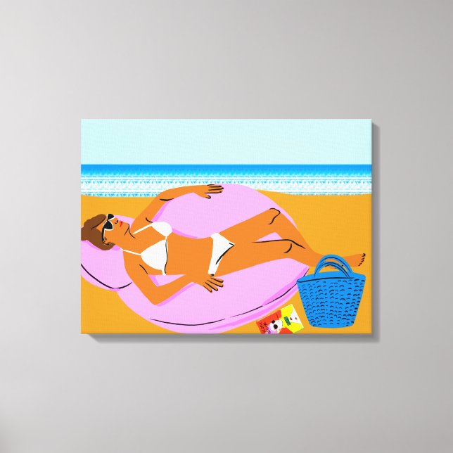 Beachy Keen - Pink Canvas Print (Front)