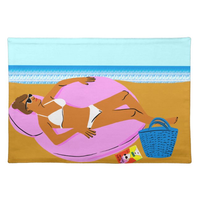 Beachy Keen - Pink Cloth Placemat (Front)