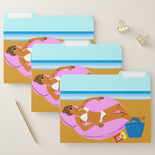 Beachy Keen - Pink File Folder