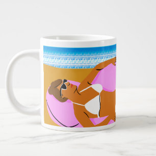 Beachy Keen - Pink Giant Coffee Mug