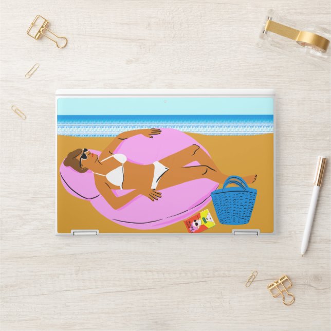 Beachy Keen - Pink HP Laptop Skin (Desk)