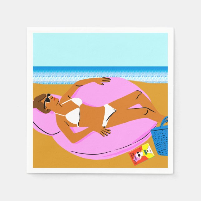 Beachy Keen - Pink Napkins (Front)