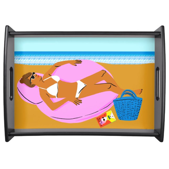 Beachy Keen - Pink Serving Tray (Front)