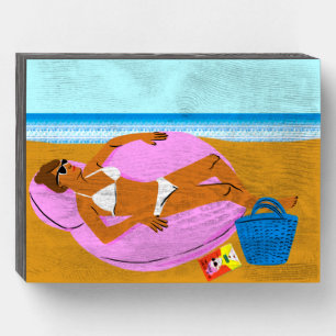 Beachy Keen - Pink Wooden Box Sign