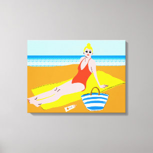 Beachy Keen - Yellow Canvas Print