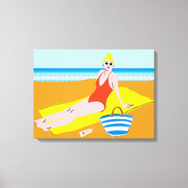 Beachy Keen - Yellow Canvas Print (Front)