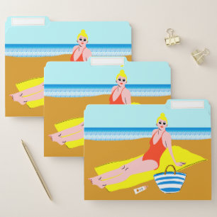 Beachy Keen - Yellow File Folder