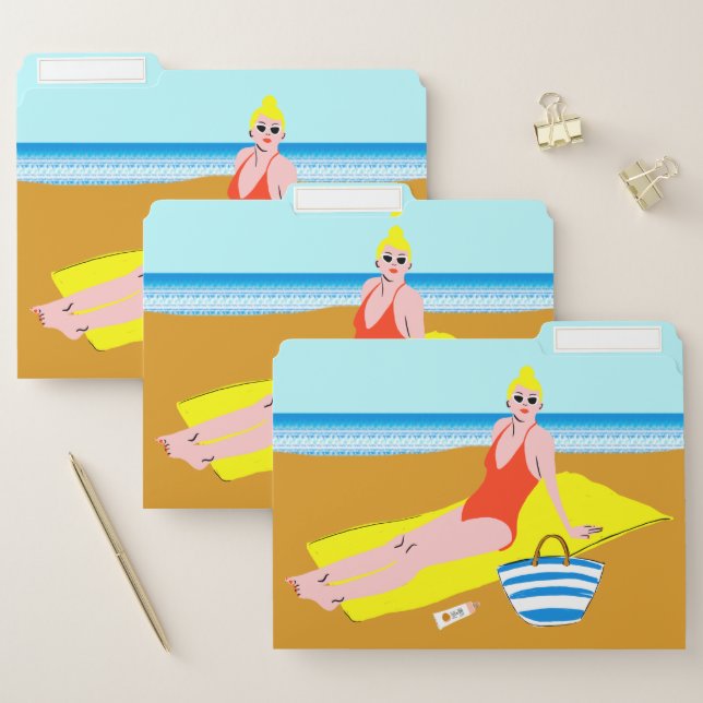 Beachy Keen - Yellow File Folder (Set)