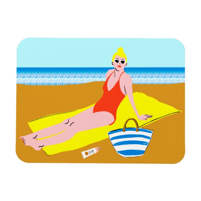 Beachy Keen - Yellow Magnet (Horizontal)