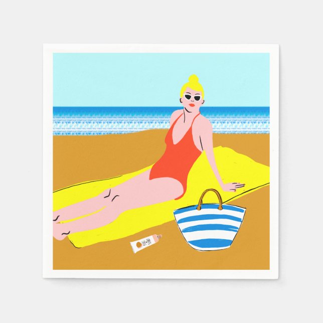 Beachy Keen - Yellow Napkins (Front)