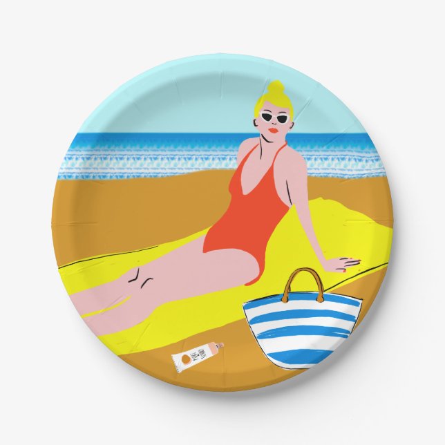 Beachy Keen - Yellow Paper Plates (Front)
