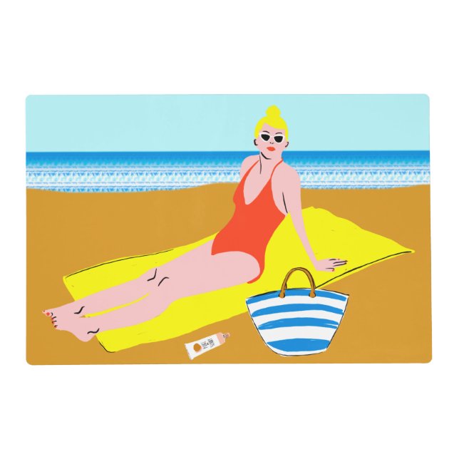 Beachy Keen - Yellow Placemat (Front)