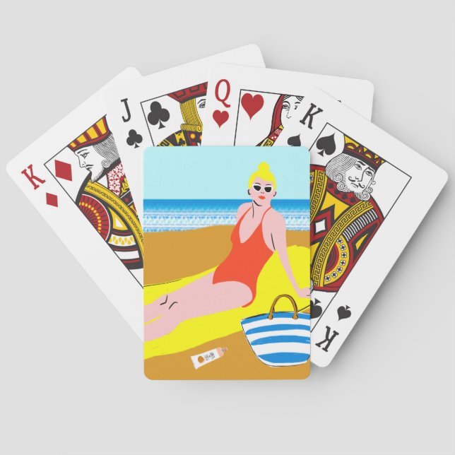 Beachy Keen - Yellow Poker Cards (Back)