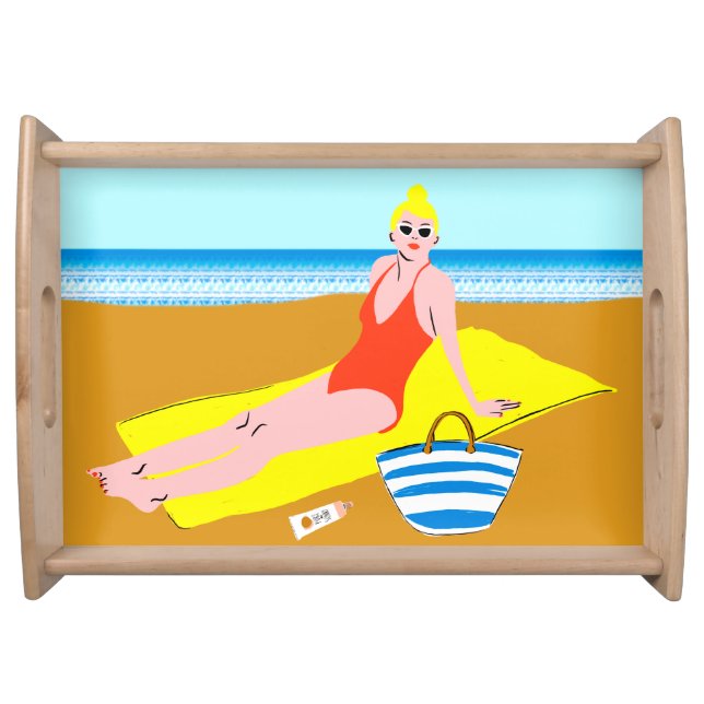 Beachy Keen - Yellow Serving Tray (Front)