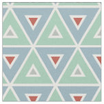 Beachy Nautical Circles in Red, Aqua, Grey Fabric