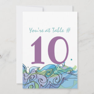 Beachy Ocean Bar Bat Mitzvah Invitation reply card