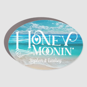 Beachy Personalized Honeymoon Cruise Door Magnet