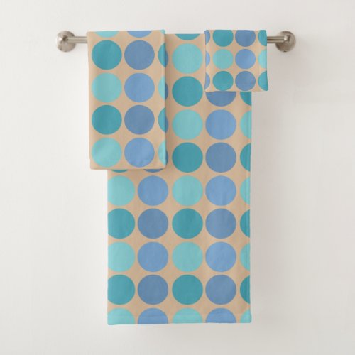 Beachy Polka Dots Bath Towel Set