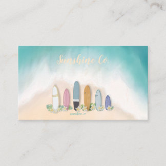 Beachy sand and sunshine business card