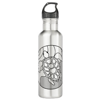 Beachy Sea Turtle, Stainless Steel Water Bottle