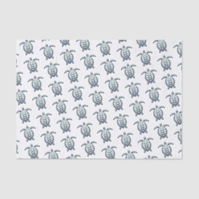 Beachy Sea Turtle Tissue Paper (Front)