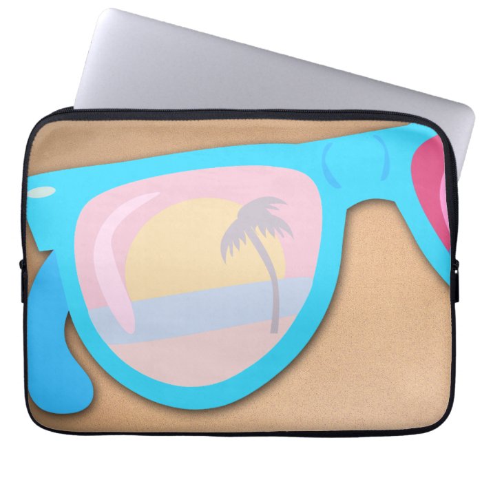 Beachy Shades Custom Style Laptop Computer Sleeve