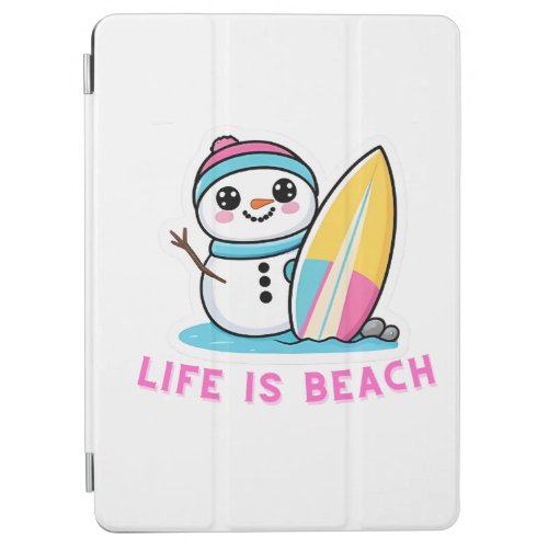 Beachy Snowman Vibes iPad Air Cover