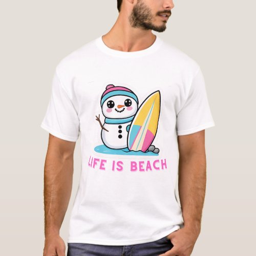 Beachy Snowman Vibes T_Shirt