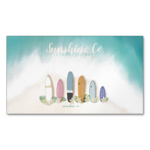 Beachy sunshine and sand business card magnet