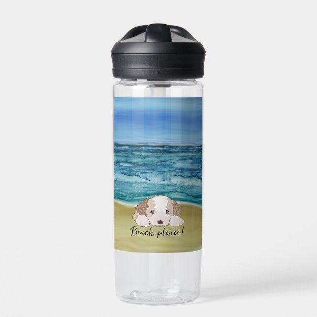 Beachy Sweet Puppy Water Bottle (Front)