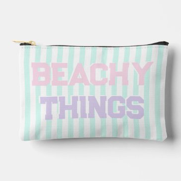 Beachy Things - Cute Pastel & Teal Stripes 